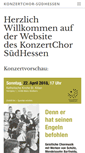 Mobile Screenshot of konzertchor-suedhessen.de